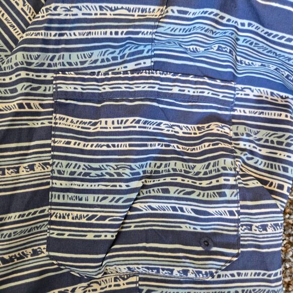 Men's Columbia Blue Stripe Relax Fit Water Swim Suit Trunk Shorts XL - Picture 5 of 6